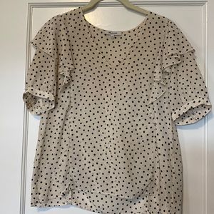 Madewell Polka-dot V-neck blouse